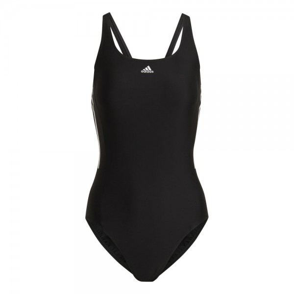 Adidas Mid 3-Streifen Badeanzug Frauen schwarz weiß