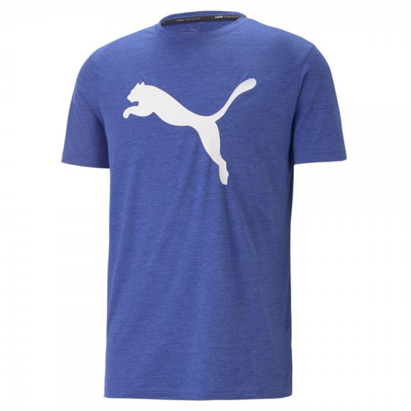 Puma Favourite Heather Cat Trainings-T-Shirt Herren blau heather