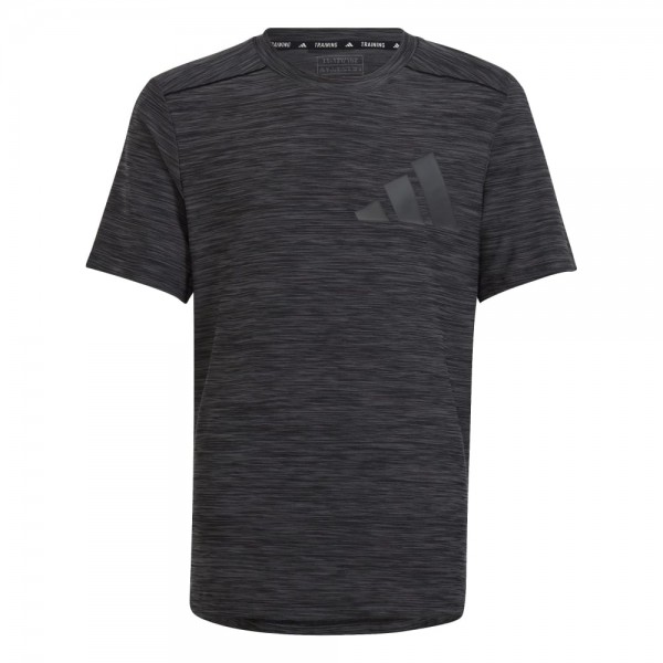 Adidas AEROREADY Heather T-Shirt Kinder schwarz grau