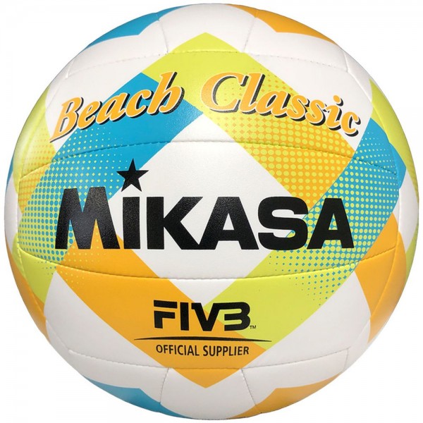 Mikasa Beach Classic BV543C-VXA-LG Trainingsball weiß hellblau gelb Gr 5