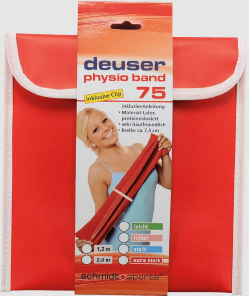 Deuser Physio Band 75 extra stark 1,2 m rot