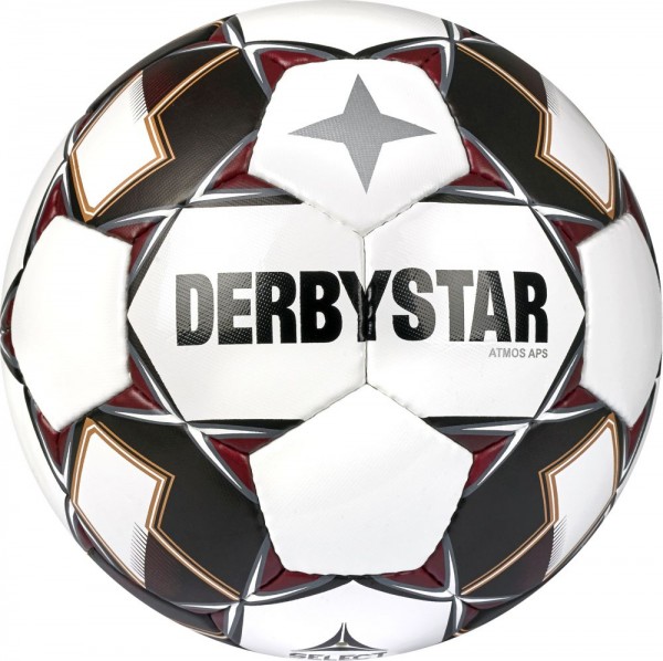 Derbystar Fußball Atmos APS v22 Spielball weiß schwarz rot Gr 5