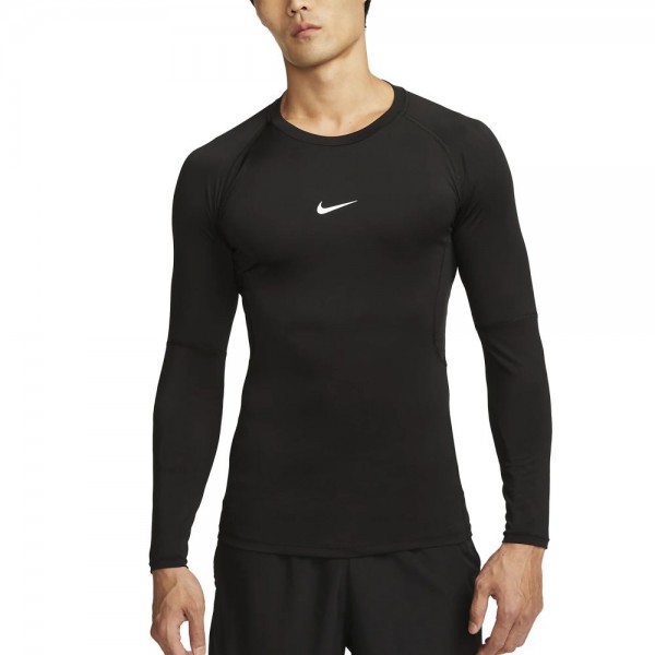 Nike Pro Dri-FIT Fitness-Longsleeve Herren schwarz weiß