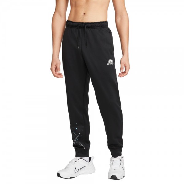 Nike Therma-FIT Fleece-Fitness-Hose Herren schwarz weiß