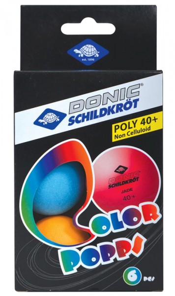 Donic-Schildkröt Tischtennisball Colour Popps 6 Stk mehrfarbig