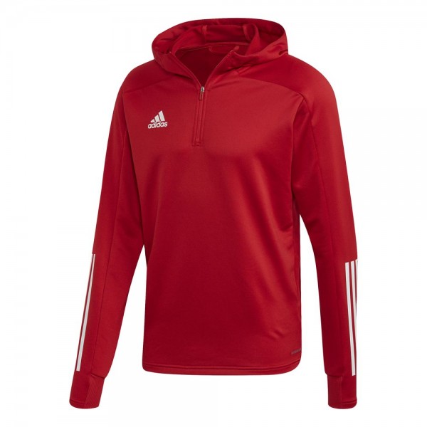 Adidas Fußball Condivo 20 Track Hoodie Pullover Kinder Kapuzensweatshirt rot weiß