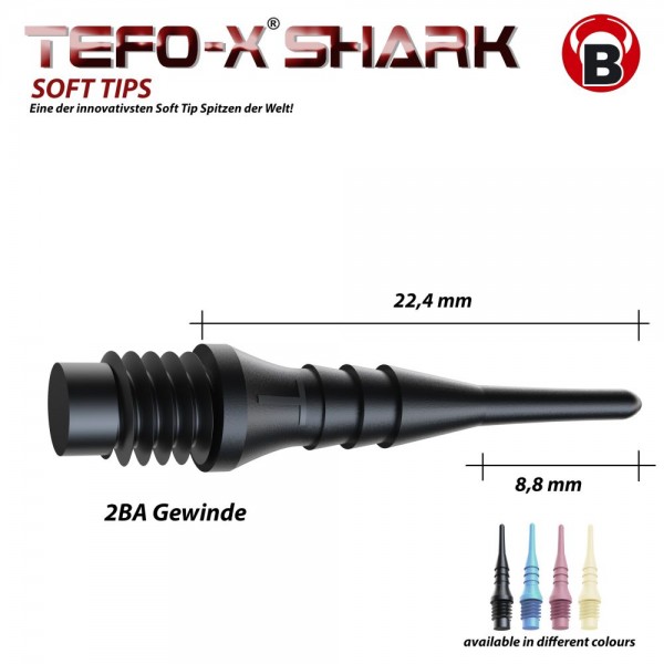 BULL'S Tefo-X Shark Soft Tips 6mm(2BA)