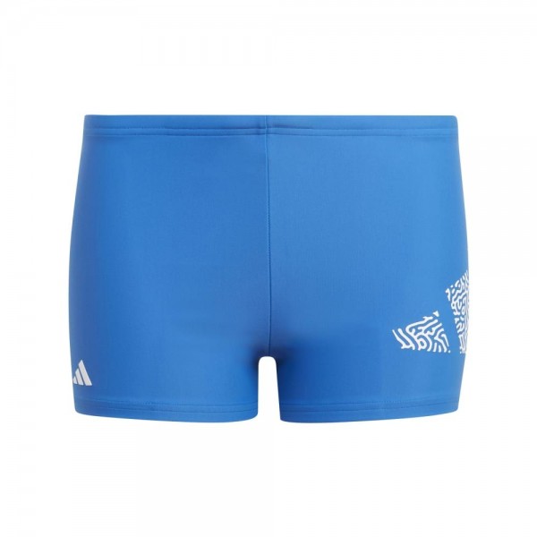 Adidas 3 Bar Logo Boxer-Badehose Kinder blau weiß