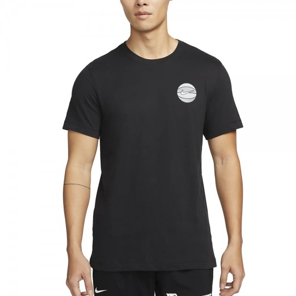 Nike Dri-FIT Basketball-T-Shirt Herren schwarz weiß hellgrau