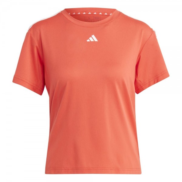 Adidas AEROREADY Train Essentials 3-Streifen T-Shirt Damen orange weiß