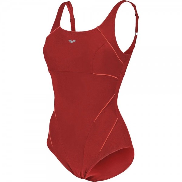 Arena Jewel Low C-Cup Einteiliger Badeanzug Damen rot