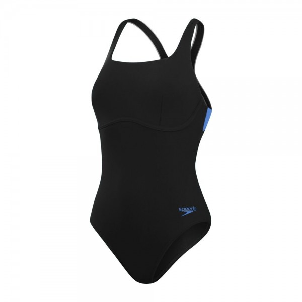 Speedo Flexband-Badeanzug mit Bade-BH Damen schwarz blau