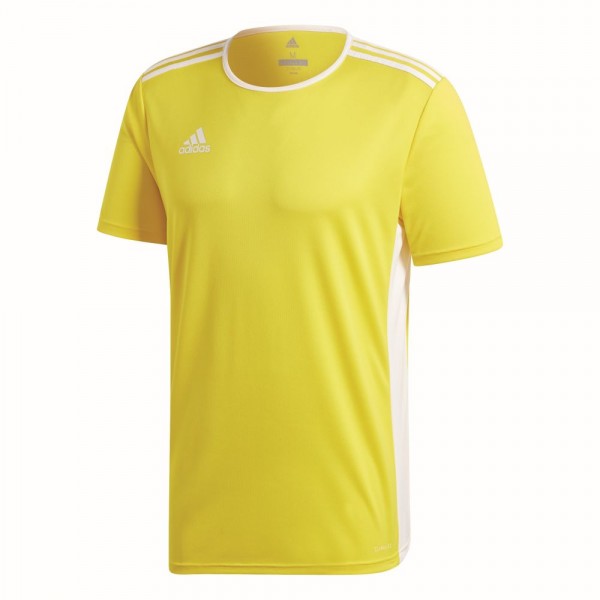 Adidas Entrada 18 Fußball Match Trikot Herren Teamtrikot kurzarm gelb weiß