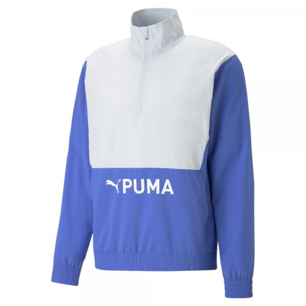 Puma Fit Woven Half-Zip Trainingsjacke Herren blau weiß