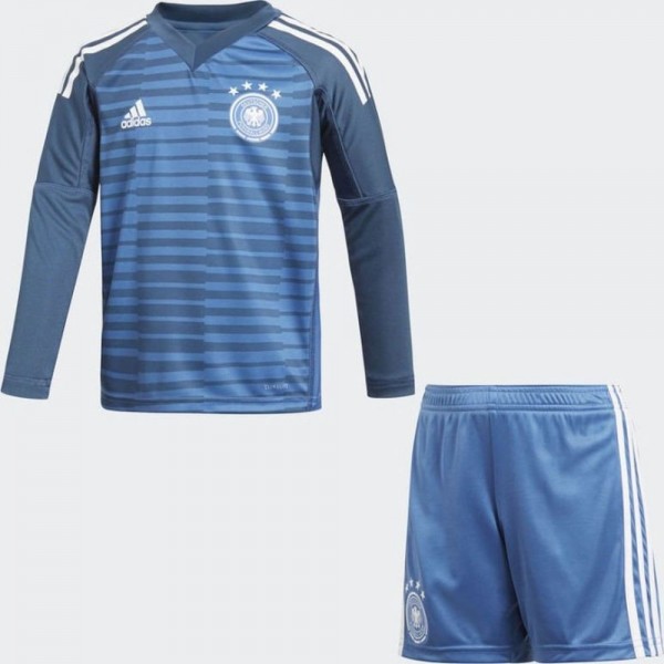 Adidas DFB Deutschland Home Torwart Mini Kit WM 2018 Kinder blau