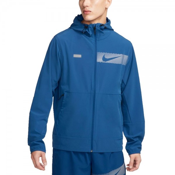 Nike Unlimited Vielseitige Repel-Jacke mit Kapuze Herren court blau silber