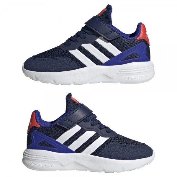 Adidas Nebzed Elastic Lace Top Strap Schuhe Kinder dunkelblau weiß lucid blau
