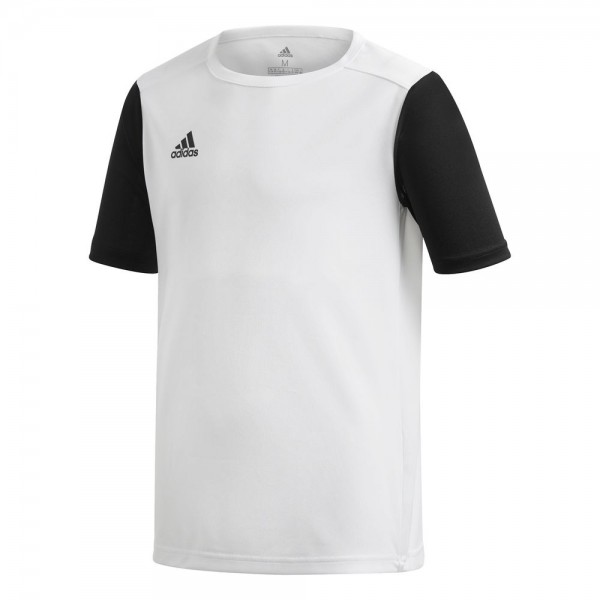 Adidas Fußball Estro 19 Match Trikot Kurzarmshirt Kinder Teamtrikot weiß schwarz