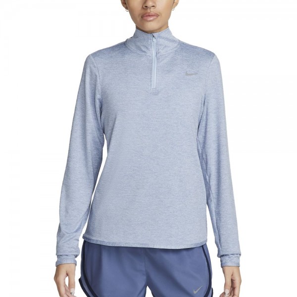 Nike Dri-FIT Swift UV Laufoberteil mit Viertelreißverschluss Damen light armory blau