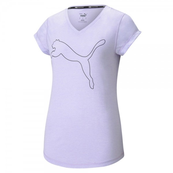 Puma Favourite Heather Cat Damen Trainings-T-Shirt lila