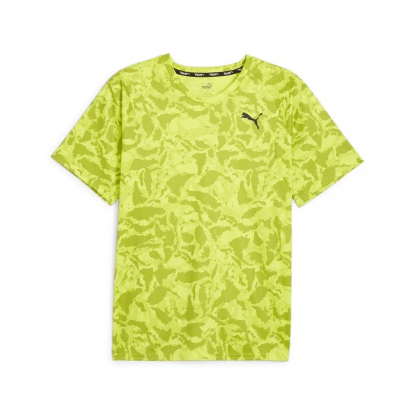 Puma Fit Ultrabreathe Allover-Print T-Shirt Herren lime pow