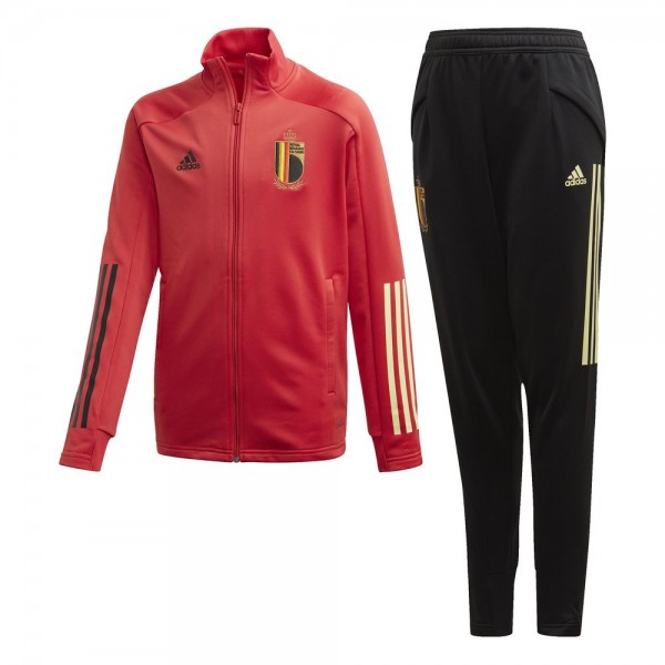 Adidas Belgien Trainingsanzug 2020 2021 Kinder rot schwarz