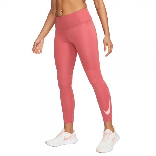 Nike Fast 7/8-Lauf-Leggings Damen coral