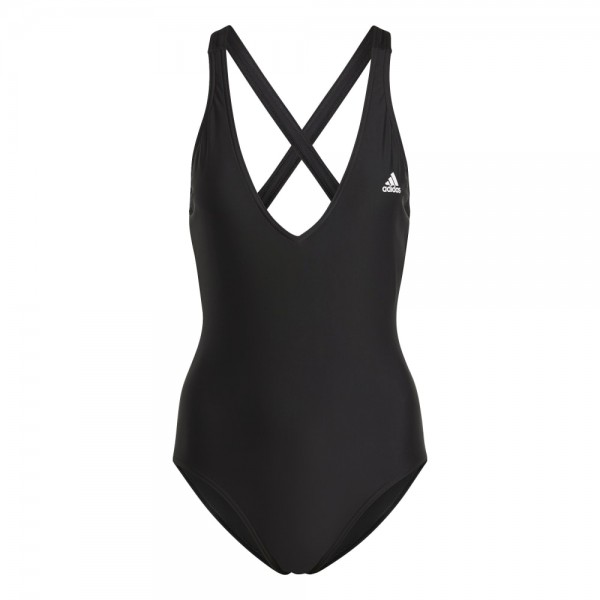 Adidas 3-Streifen Badeanzug Damen schwarz weiß