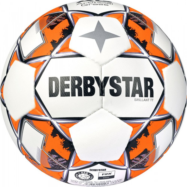 Derbystar Trainingsball Brillant TT AG Gr 5 weiß schwarz orange
