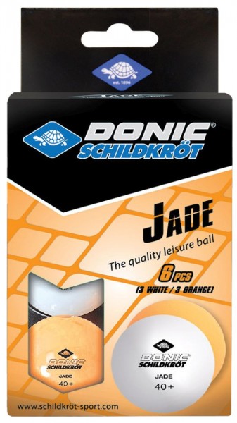 Donic-Schildkröt Tischtennisball Jade 6 Stk weiß orange