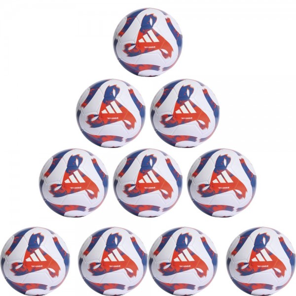 Adidas Tiro League TSBE Ball 10er Paket weiß orange blau