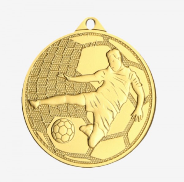 Medaille Fußball 45 mm inklusiv Band gold