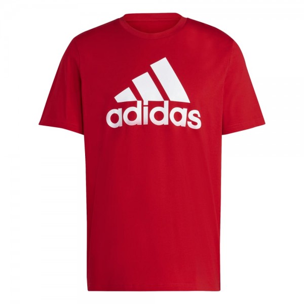 Adidas Essentials Single Jersey Big Logo T-Shirt Herren rot weiß