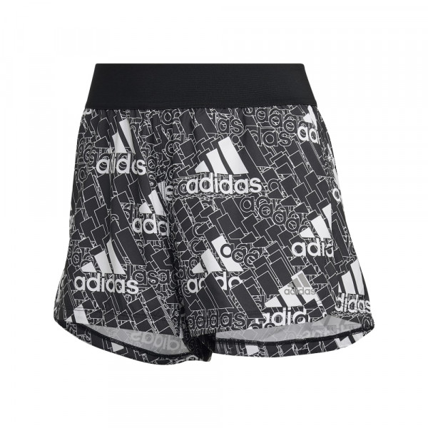 Adidas Made for Training Logo Graphic Pacer Shorts Damen schwarz weiß