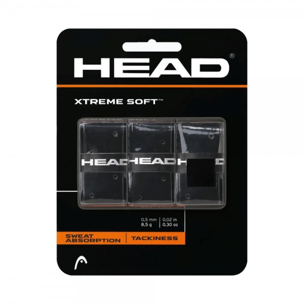 Head Tennis XtremeSoft Grip 3er Pack Overgrip schwarz