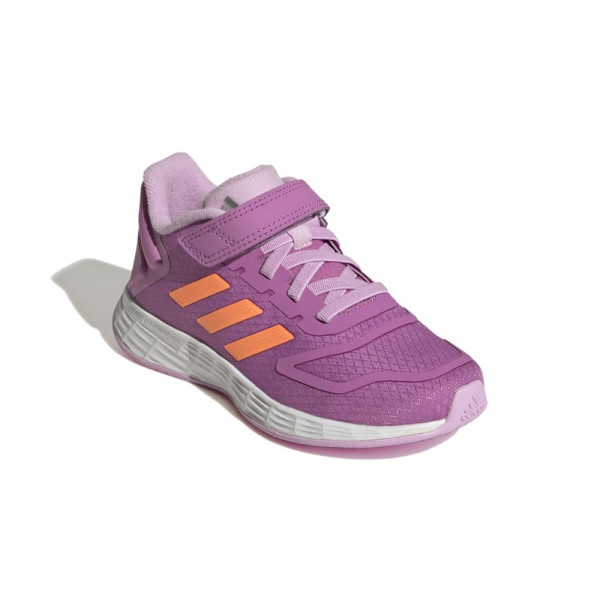 Adidas Duramo 10 Lightmotion Sport Running Elastic Lace Top Strap Schuh Kinder lila orange weiß