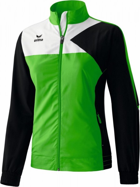 Erima Fußball Präsentationsjacke Premium One Frauen Sport Jacke grün schwarz weiß